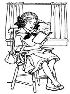 young girl reading