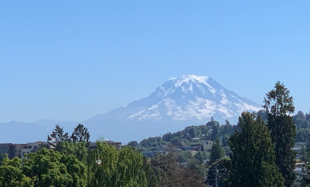 Mount Rainier as seen from the zoo